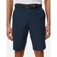 Pure Cotton Checked Belted Chino Shorts