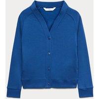 M&S Girls' Jersey School Cardigan (2-18 Yrs) Royal Blue