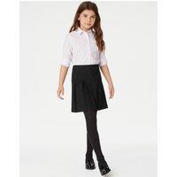 M&S 2 Pack Girls' Plus Fit Pleated School Skirts (2 - 18 Yrs) Black