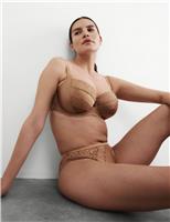 Silk & Lace Wired Balcony Bra F-H