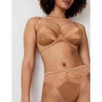 Silk & Lace Wired Balcony Bra F-H