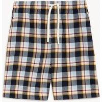 Pure Cotton Checked Loungewear Shorts