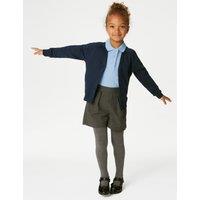 M&S Girls' Jersey School Cardigan (2-18 Yrs) Navy