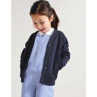 M&S Girls' Jersey School Cardigan (2-18 Yrs) Navy