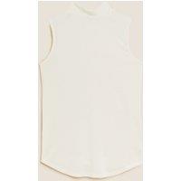 High Neck Sleeveless Vest Top