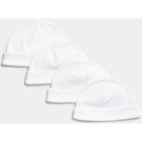 4pk Pure Cotton Hats (0-1 Yrs)