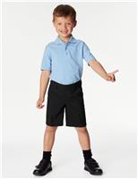 2 Pack Boys Regular Leg School Shorts (2-14 Yrs)
