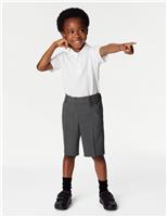 2 Pack Boys Slim Leg School Shorts (2-14 Yrs)