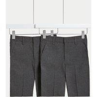 2pk Boys Regular Leg Plus Waist School Shorts (4-14 Yrs)