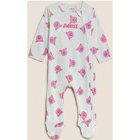 Percy Pig Personalised Percy Pig Sleepsuit (0-3 Yrs) White Mix