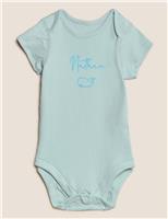 M&S Personalised Kids' Pointelle Bodysuits (6lbs-3 Yrs) Aqua