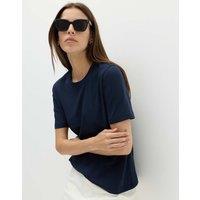 M&S Pure Cotton Everyday Fit T-Shirt Navy