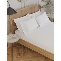 M&S Egyptian Cotton 230 Thread Count Crisp Deeper Fitted Sheet Ice White