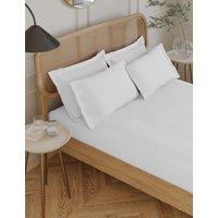 M&S Egyptian Cotton 230 Thread Count Crisp Fitted Sheet Ice White