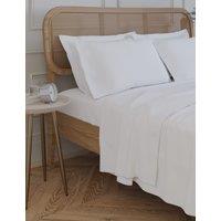 M&S Egyptian Cotton 230 Thread Count Crisp Flat Sheet Ice White