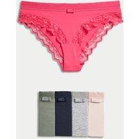 5pk Cotton Rich Brazilian Knickers