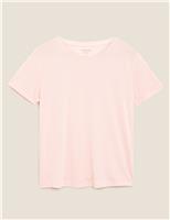 M&S Relaxed Short Sleeve T-Shirt Light Emerald