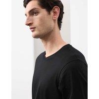 Autograph Pure Supima Cotton V-Neck T-Shirt Black