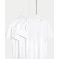 3pk Pure Cotton Crew Neck T-Shirts
