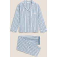M&S Personalised Women's Revere Pyjama Set Blue Mix