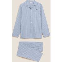 Personalised Men s Bengal Stripe Pyjama Set