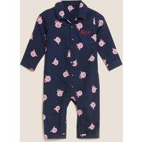 Percy Pig Personalised Kids' Percy Pig Romper (0-3 Yrs) Navy Mix