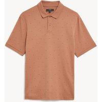 Pure Cotton Geometric Polo Shirt
