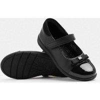 M&S Kids' Leather Bow School Shoes (8 Small-2 Large) Black