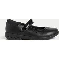 Kids Leather Riptape School Shoes (8 Small - 2 Large)