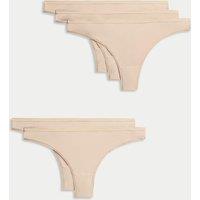 5pk No VPL Microfibre Low Rise Thongs