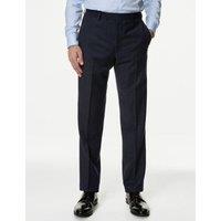Buy Regular Fit Pure Wool Check Suit Trousers