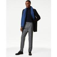 Buy Tailored Fit Pure Wool Flannel Trousers