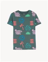 Pure Cotton Patterned T-Shirt (6-16 Yrs)