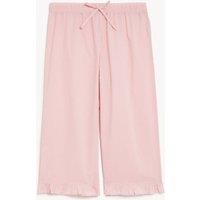 Pure Cotton Dobby Cropped Pyjama Bottoms