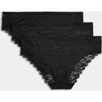 3pk Flexifit Lace Brazilian Knickers