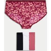 M&S 4pk Microfibre Low Rise Shorts Raspberry