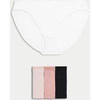 4pk Microfibre High Leg Knickers