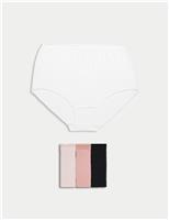 M&S 4pk Microfibre Full Briefs Soft Pink