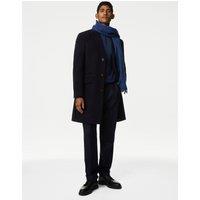 Wool Rich Revere Overcoat with Cashmere