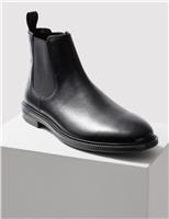 Leather Pull-On Chelsea Boots