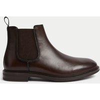 Leather Pull-On Chelsea Boots