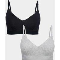 M&S 2 pack Non Wired Nursing Bras A-D Grey Mix