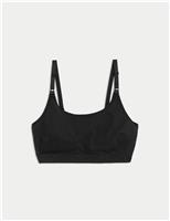 M&S Pump and Nurse Cotton Rich Bra Black