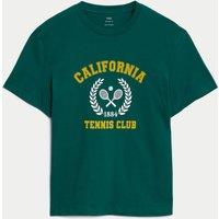 Pure Cotton Collegiate Graphic T-Shirt
