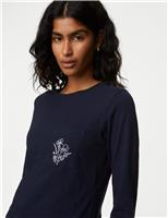 Pure Cotton Printed Crew Neck T-Shirt