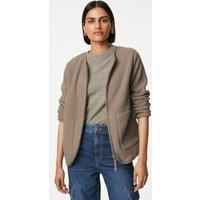 M&S Fleece Zip Up Jacket Mocha