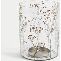 Pressed Flower Hurricane Candle Holder