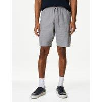 Linen Blend Elasticated Waist Utility Shorts