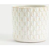 Medium Scalloped Textured Planter