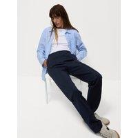 Jersey Twill Straight Leg Trousers